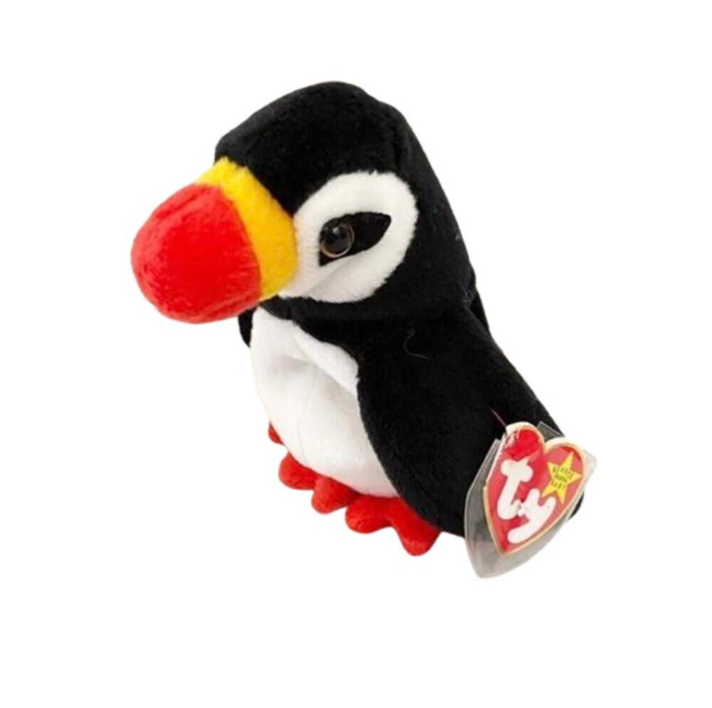 TY BEANIE BABIES Puffer The Puffin Bird Plush Tag Protector NWT